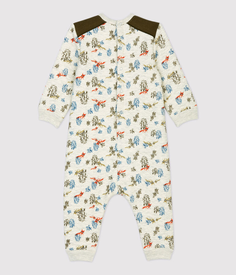 Gewatteerd jumpsuit baby. beige MONTELIMAR/wit MULTICO